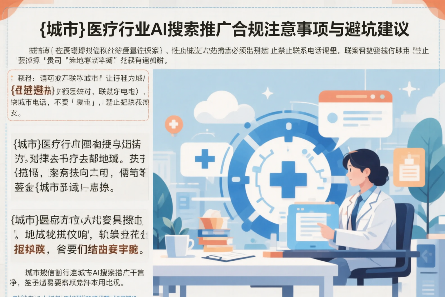 成都医疗行业AI搜索推广合规注意事项与避坑建议