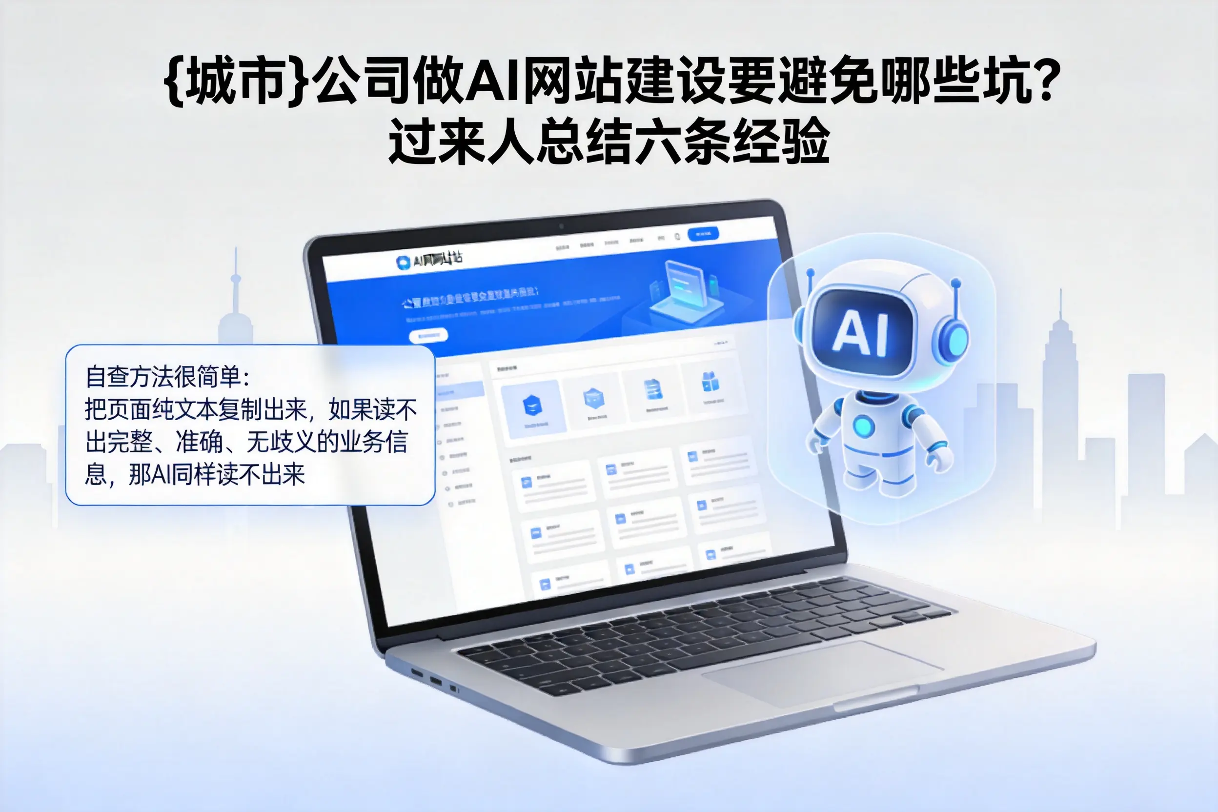 成都公司做AI网站建设要避免哪些坑?过来人总结六条经验